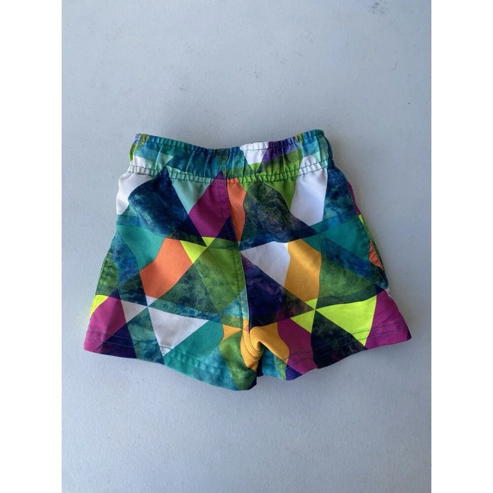 Circo Boys 12M Swim Trunks Geometric Triangle Multicolor Mesh Lining Shorts